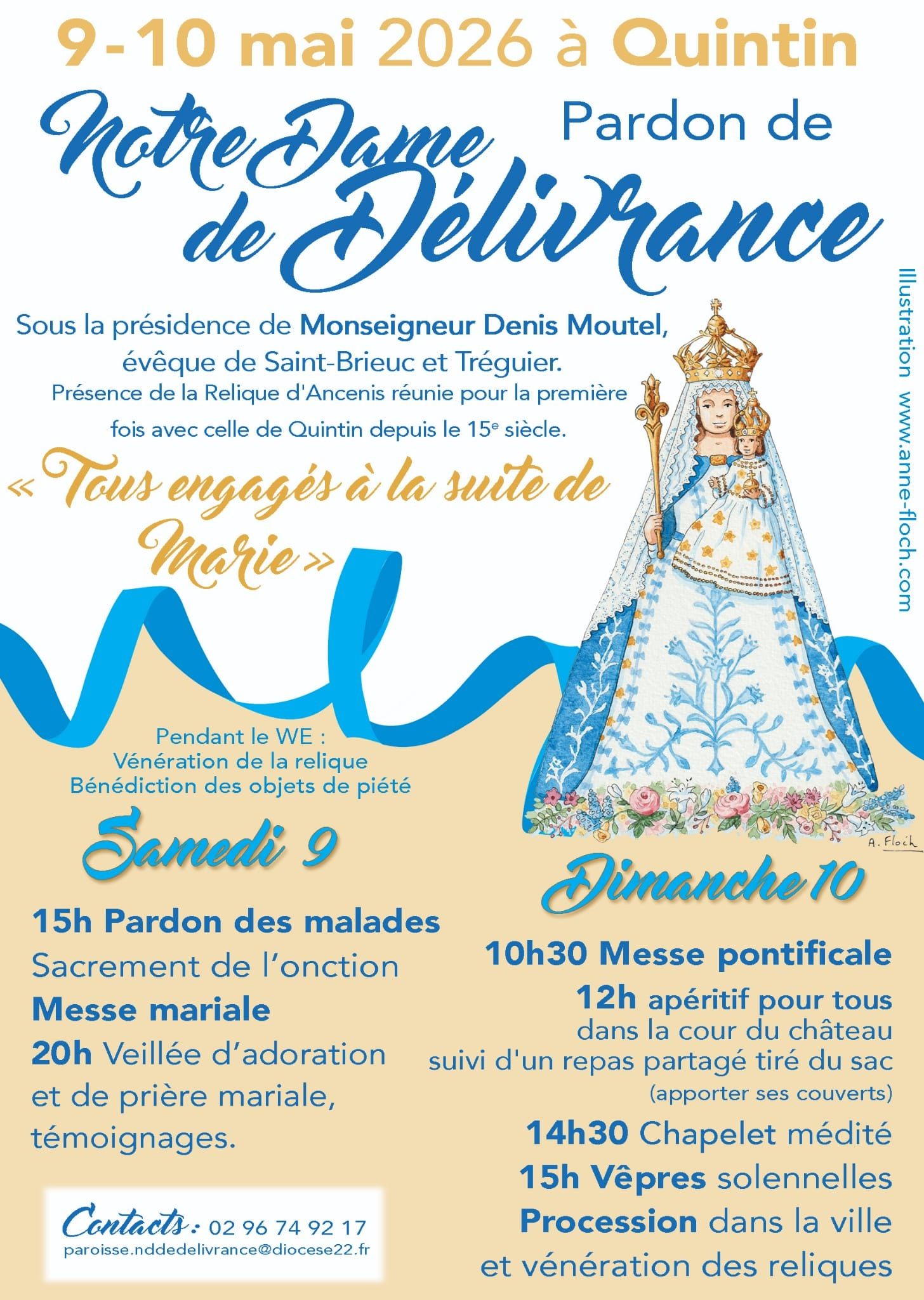 Pardon de Notre-Dame de Délivrance 9 mai 2026 - Pardon des malades, Messe mariale